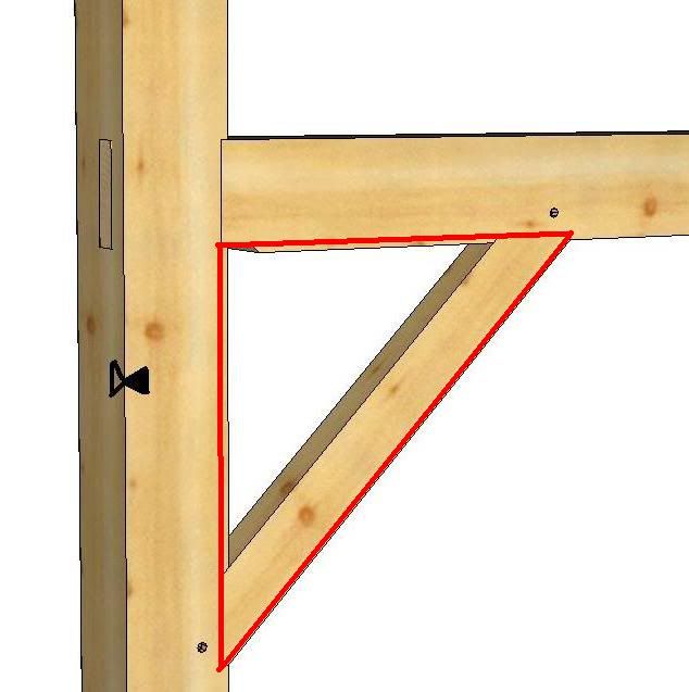 Brace mortise length and snap line Timber Frame Forums