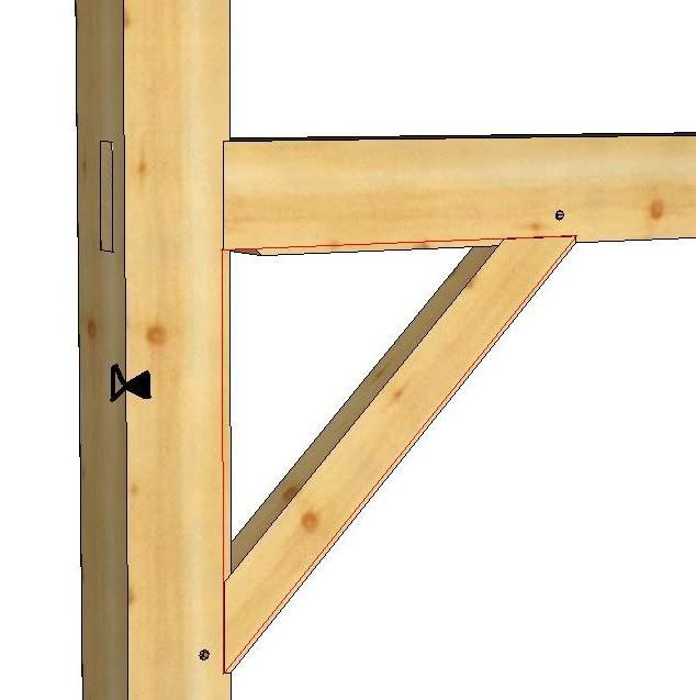 Brace mortise length and snap line Timber Frame Forums