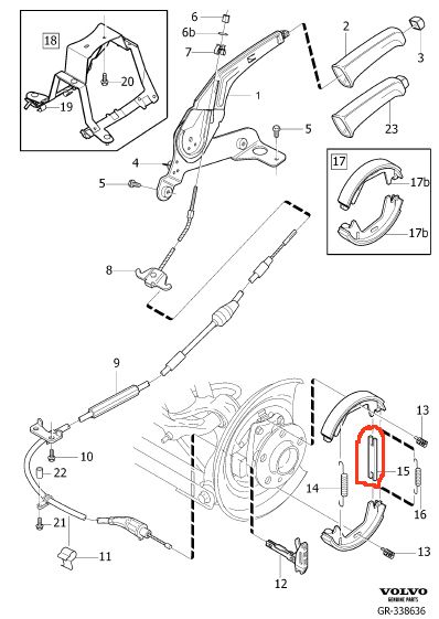 Volvo v70 handbrake adjustment