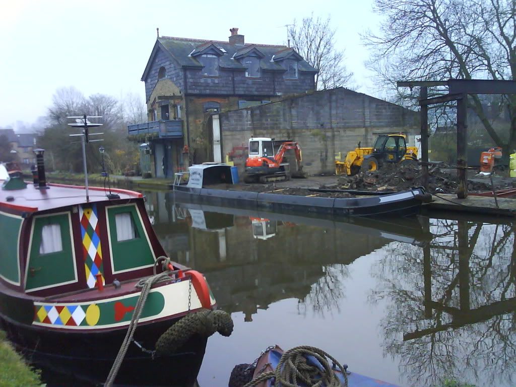 Building Waste Being Removed By Canal Boat