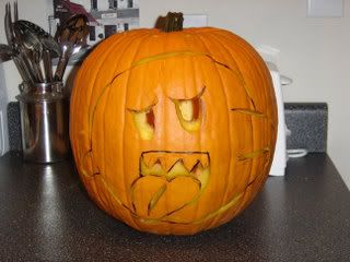 The completely carved Boo.
