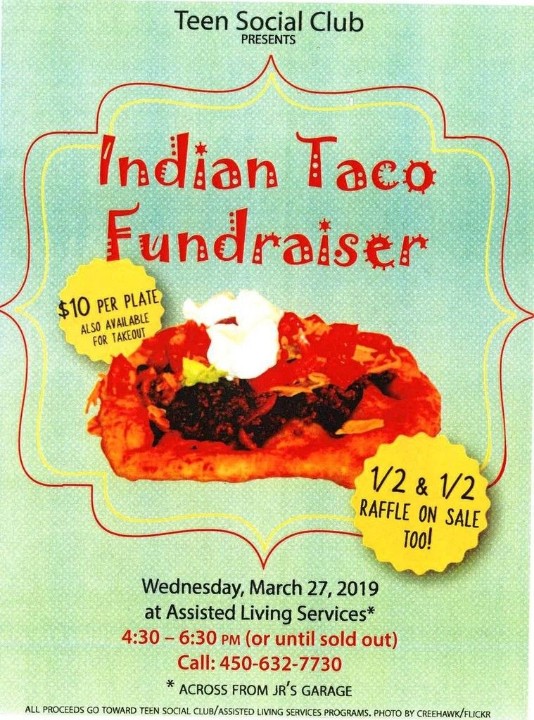 TSC Indian Taco Fundraiser poster