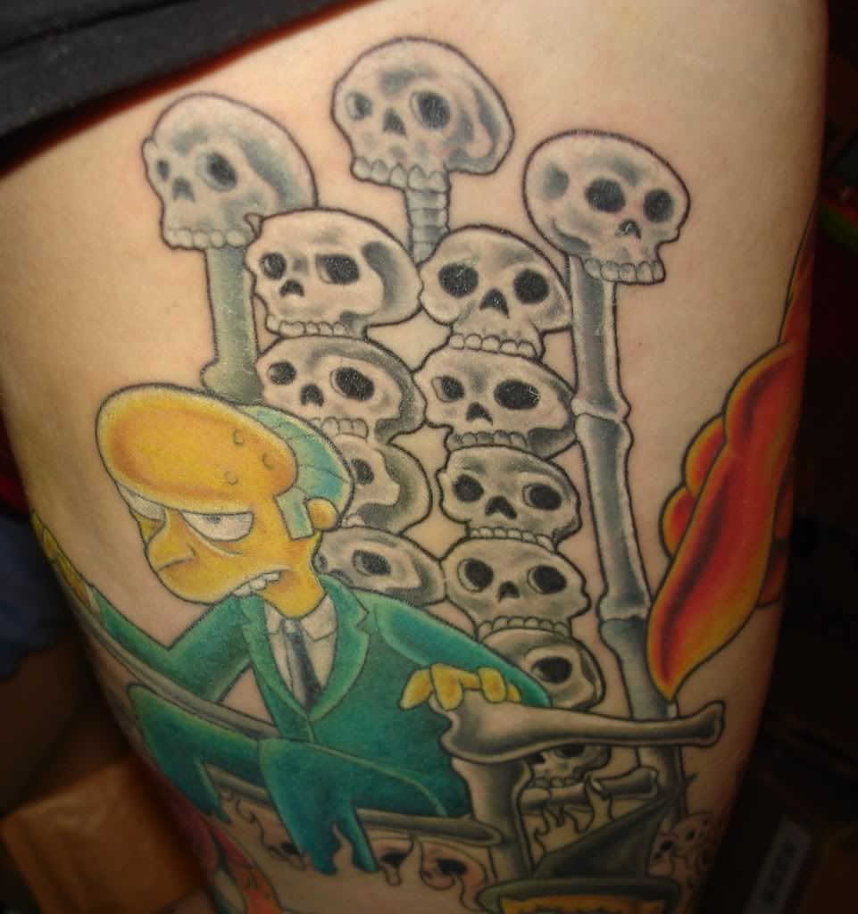 Simpson tattoo leg sleeves
