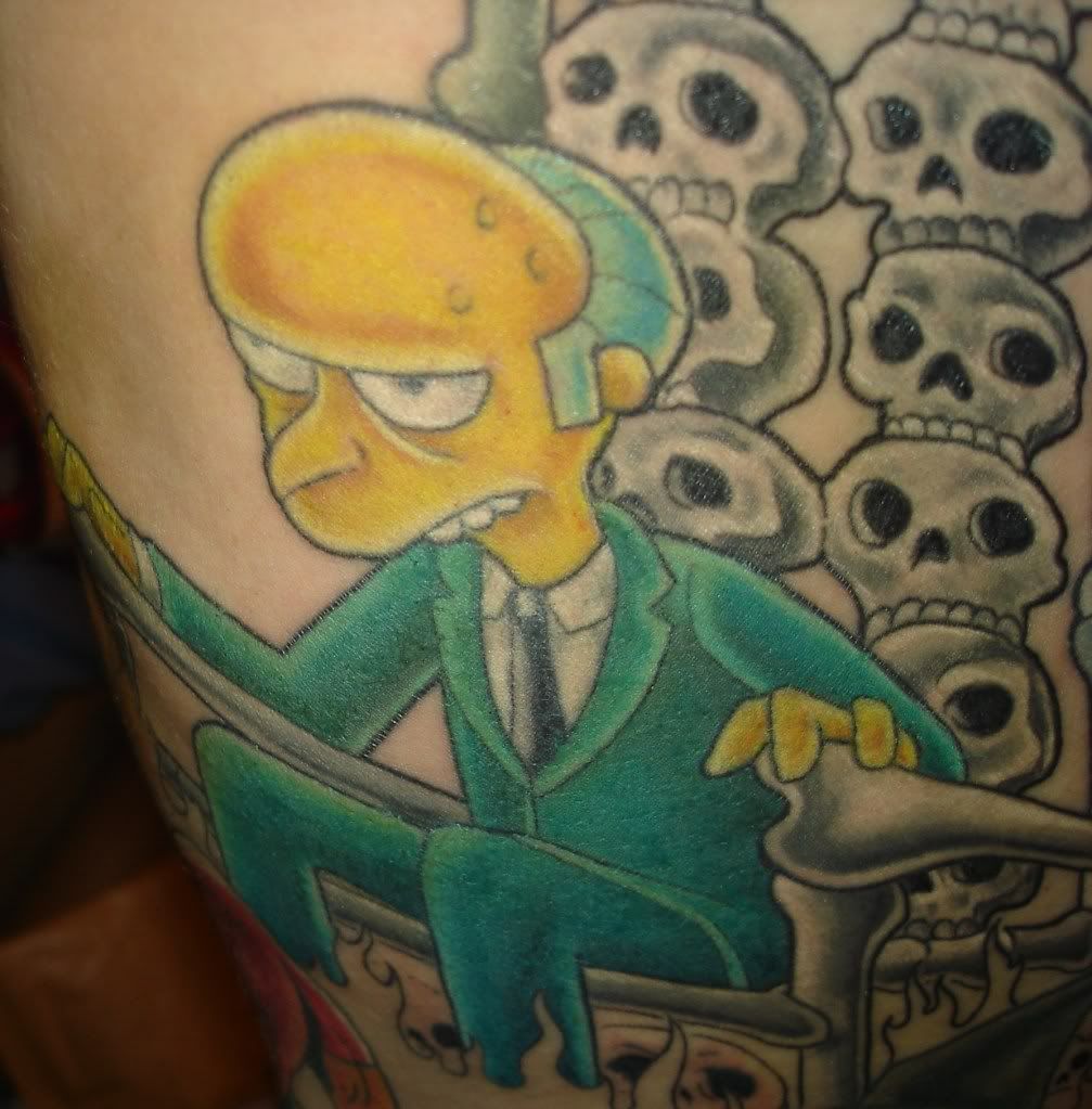 Simpson tattoo leg sleeves