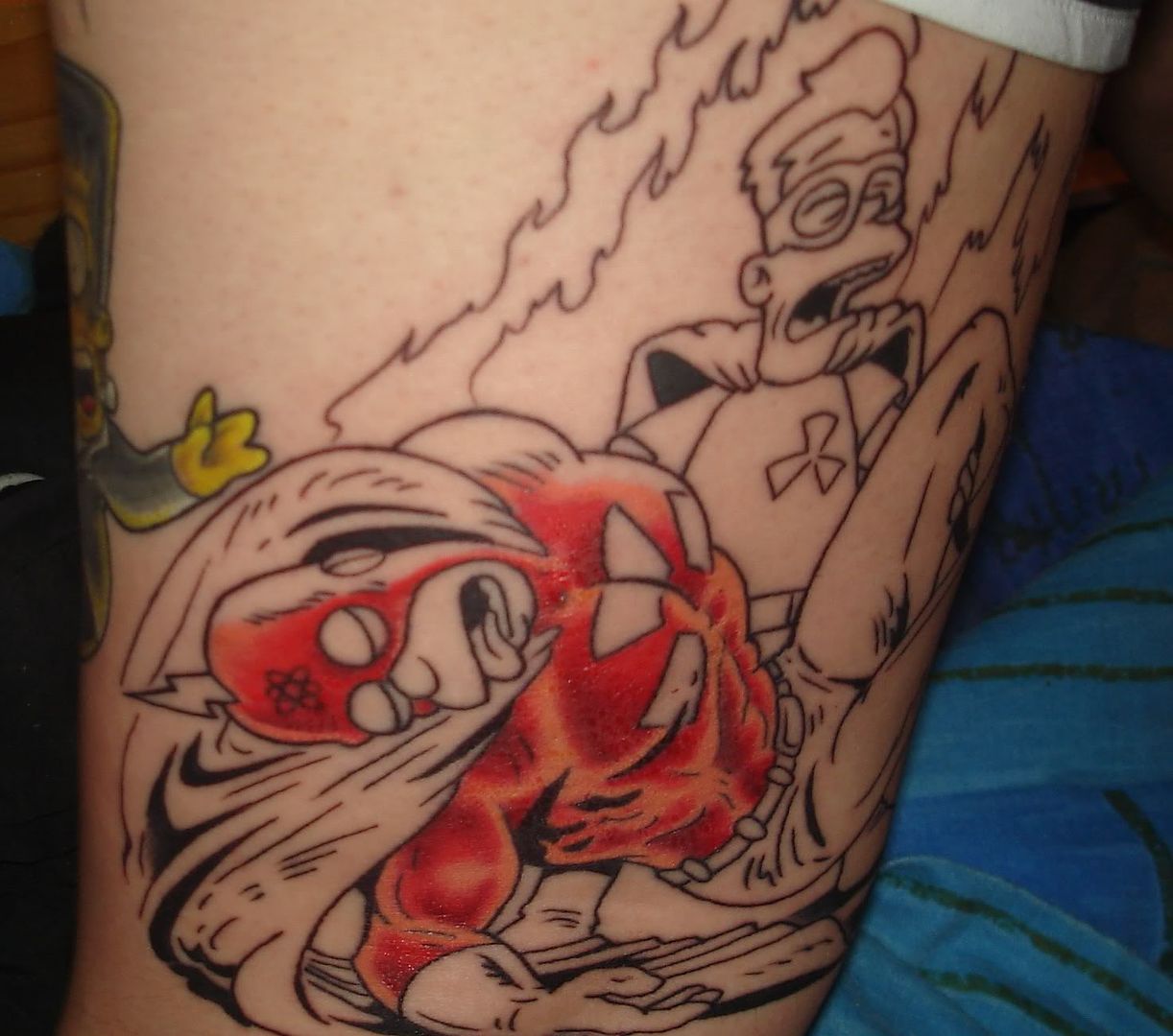 Simpson tattoo leg sleeves