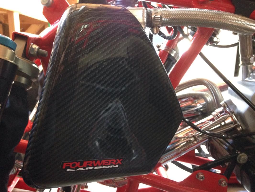 Fourwerx Carbon Fiber Radiator Shrouds Honda TRX250R Forums