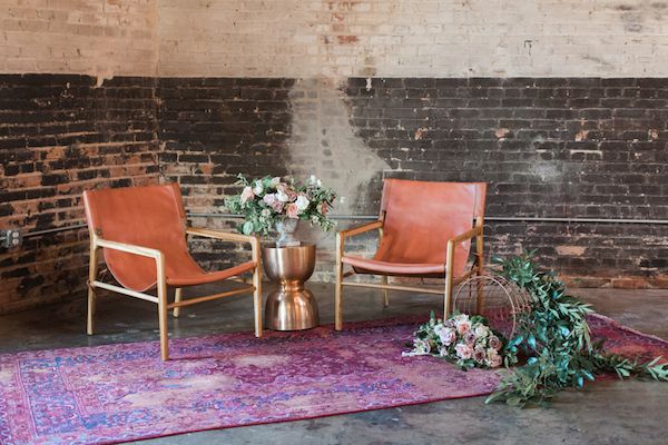  Modern Industrial Meets Rose Gold Romance Wedding Inspiration