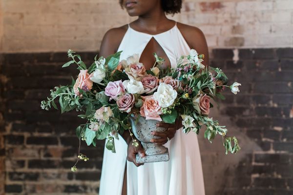  Modern Industrial Meets Rose Gold Romance Wedding Inspiration