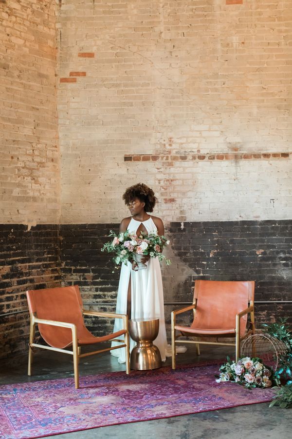  Modern Industrial Meets Rose Gold Romance Wedding Inspiration