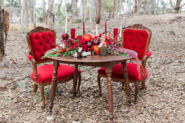  A Winter Elopement with Rich Red Tones & Gold