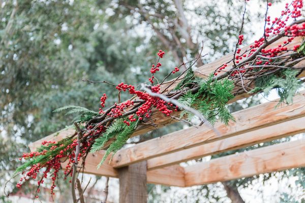  A Winter Elopement with Rich Red Tones & Gold