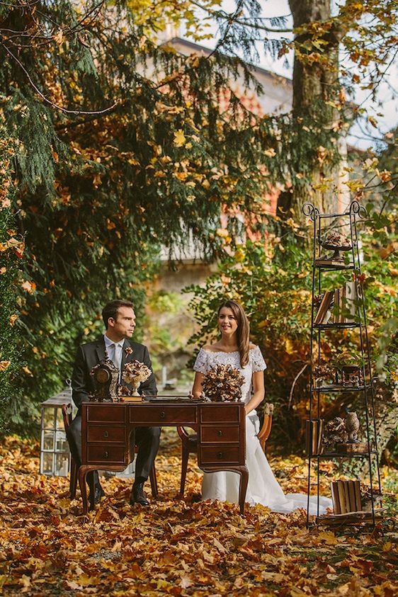  Chocolate & Antique Books Inspired Style Shoot