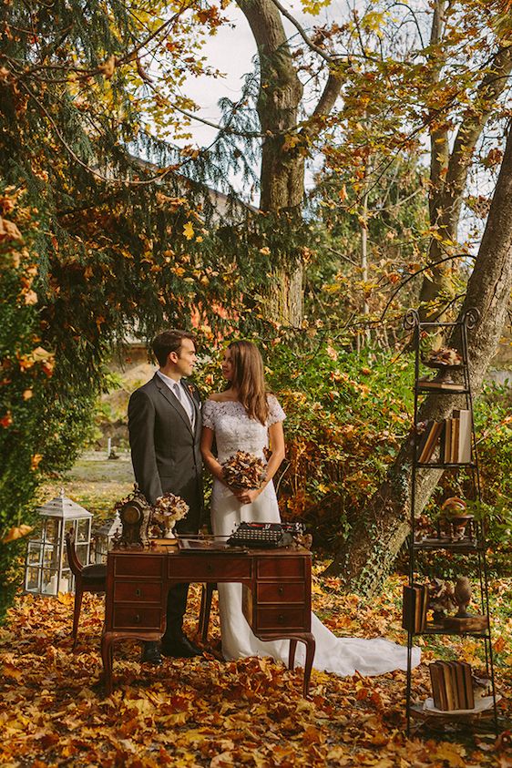  Chocolate & Antique Books Inspired Style Shoot