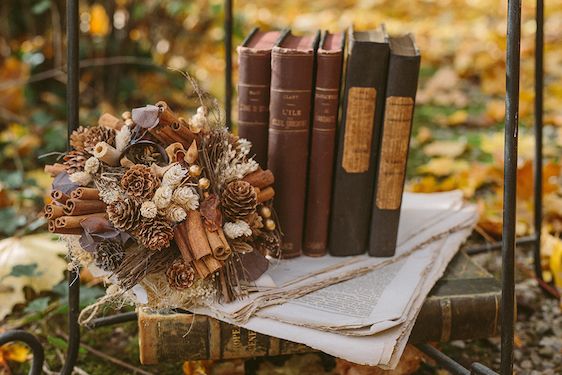  Chocolate & Antique Books Inspired Style Shoot