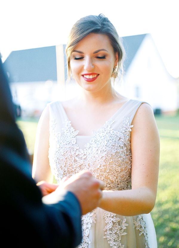  Charming Backyard Elopement in Rich Tones and Copper