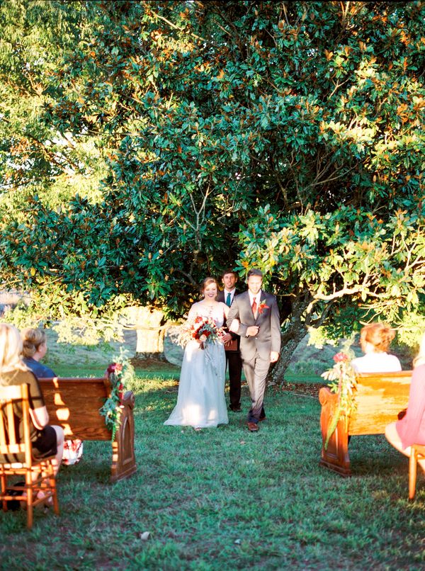  Charming Backyard Elopement in Rich Tones and Copper