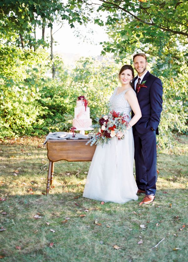  Charming Backyard Elopement in Rich Tones and Copper