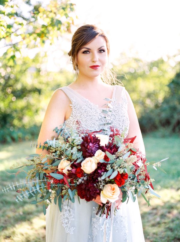  Charming Backyard Elopement in Rich Tones and Copper