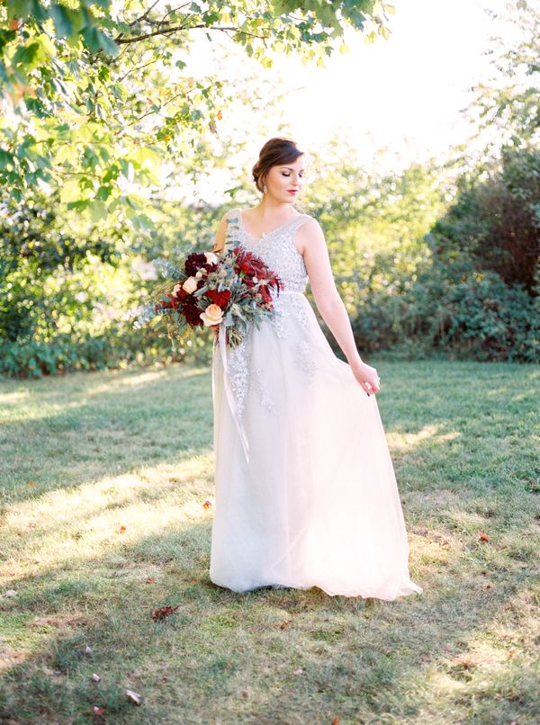  Charming Backyard Elopement in Rich Tones and Copper