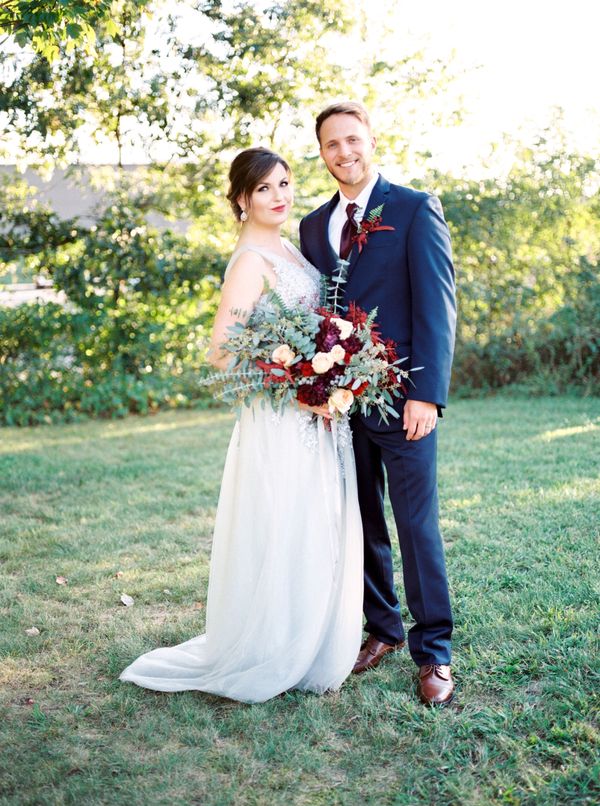  Charming Backyard Elopement in Rich Tones and Copper