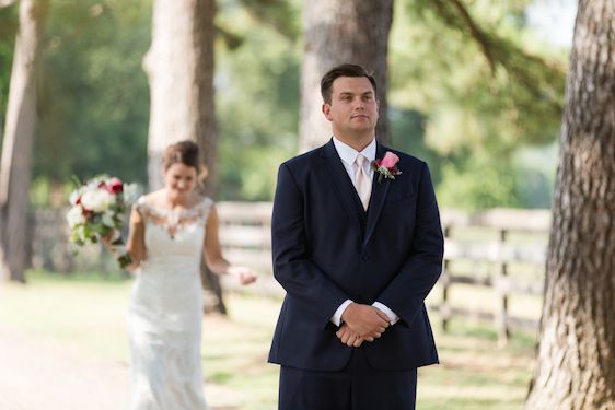  Woodland Chapel Wedding with Cranberry & Lace