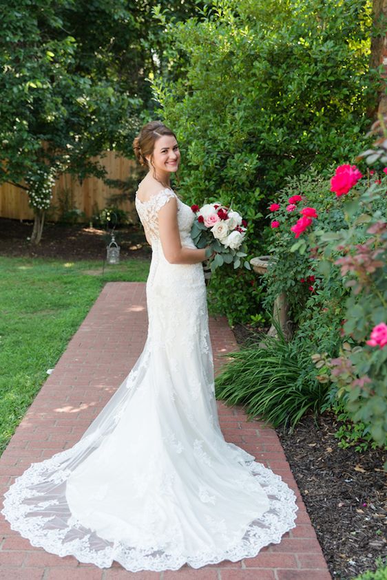  Woodland Chapel Wedding with Cranberry & Lace