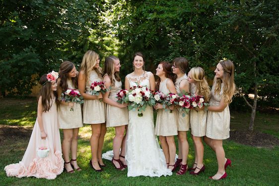  Woodland Chapel Wedding with Cranberry & Lace