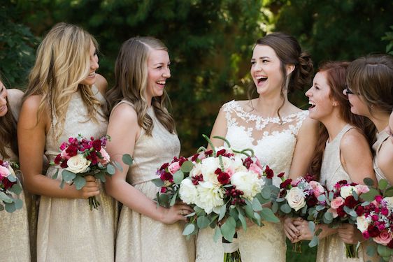  Woodland Chapel Wedding with Cranberry & Lace