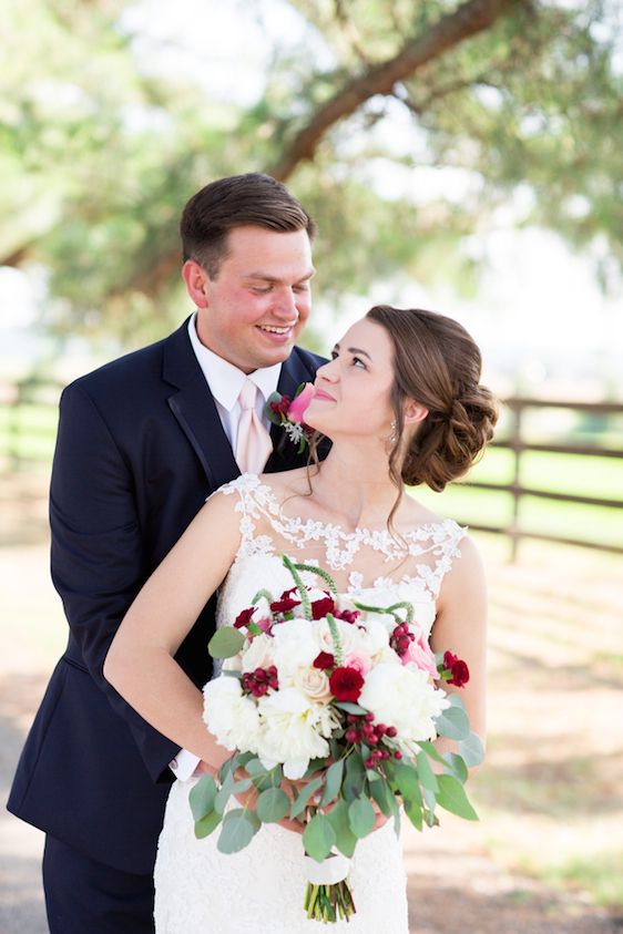  Woodland Chapel Wedding with Cranberry & Lace