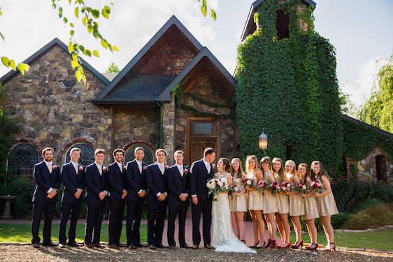  Woodland Chapel Wedding with Cranberry & Lace