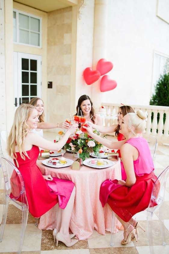  Galentine's Day Gala with Tangerine Sangria, Captured by Laura Foote Photography, Styling by Amber Veatch Designs, Florals by Ashton Events