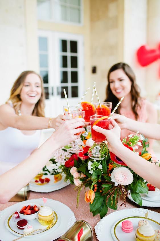  Galentine's Day Gala with Tangerine Sangria, Captured by Laura Foote Photography, Styling by Amber Veatch Designs, Florals by Ashton Events