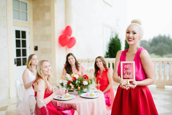 Galentine's Day Gala with Tangerine Sangria, Captured by Laura Foote Photography, Styling by Amber Veatch Designs, Florals by Ashton Events
