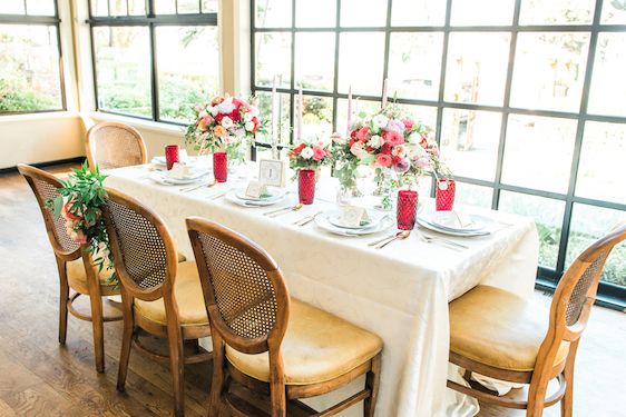  Garden Inspired Bridals with Pops of Pink + Hints of Gold, L'Estelle Photography, Vintage Meant for Rent, Infinity Luxury Linens + Decor, Full Bloom Flowers, Hello Sunshine Cake Studio