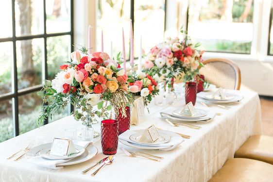  Garden Inspired Bridals with Pops of Pink + Hints of Gold, L'Estelle Photography, Vintage Meant for Rent, Infinity Luxury Linens + Decor, Full Bloom Flowers, Hello Sunshine Cake Studio