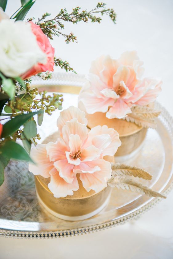  Garden Inspired Bridals with Pops of Pink + Hints of Gold, L'Estelle Photography, Vintage Meant for Rent, Infinity Luxury Linens + Decor, Full Bloom Flowers, Hello Sunshine Cake Studio