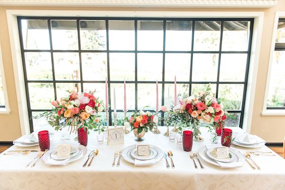  Garden Inspired Bridals with Pops of Pink + Hints of Gold, L'Estelle Photography, Vintage Meant for Rent, Infinity Luxury Linens + Decor, Full Bloom Flowers, Hello Sunshine Cake Studio