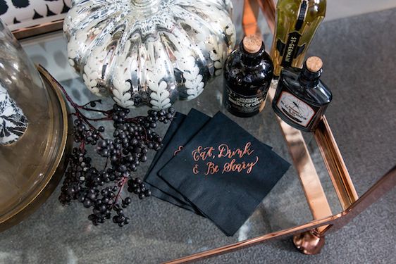  Halloween Bar Cart Ideas with Laura Hooper Calligraphy