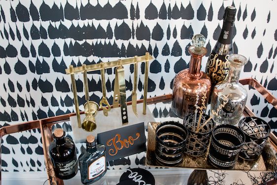  Halloween Bar Cart Ideas with Laura Hooper Calligraphy