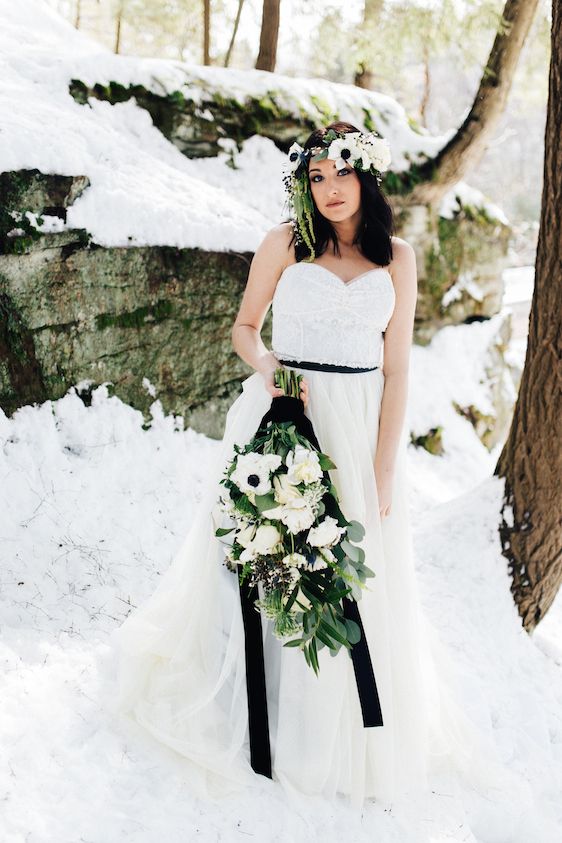  Snowy Bridals with Dusty Blues & Smoky Gray