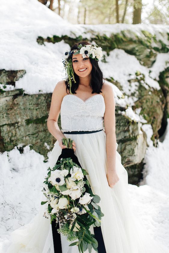  Snowy Bridals with Dusty Blues & Smoky Gray