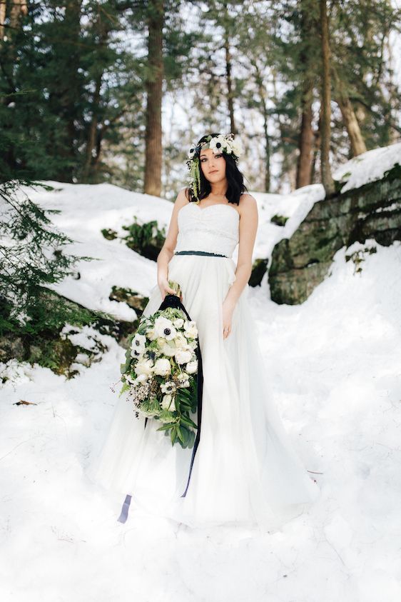  Snowy Bridals with Dusty Blues & Smoky Gray