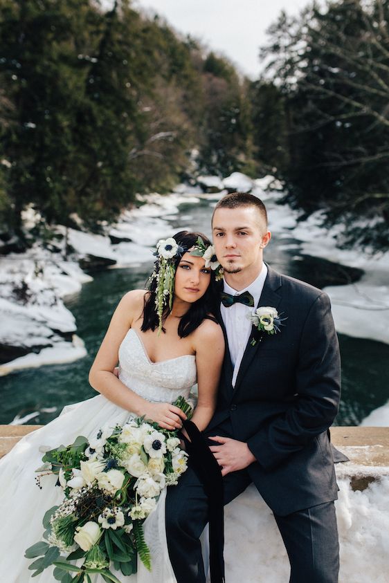  Snowy Bridals with Dusty Blues & Smoky Gray