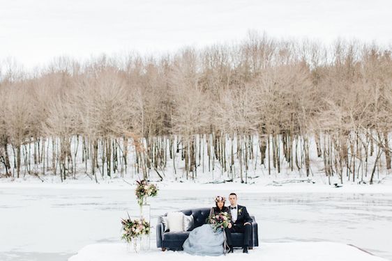  Snowy Bridals with Dusty Blues & Smoky Gray