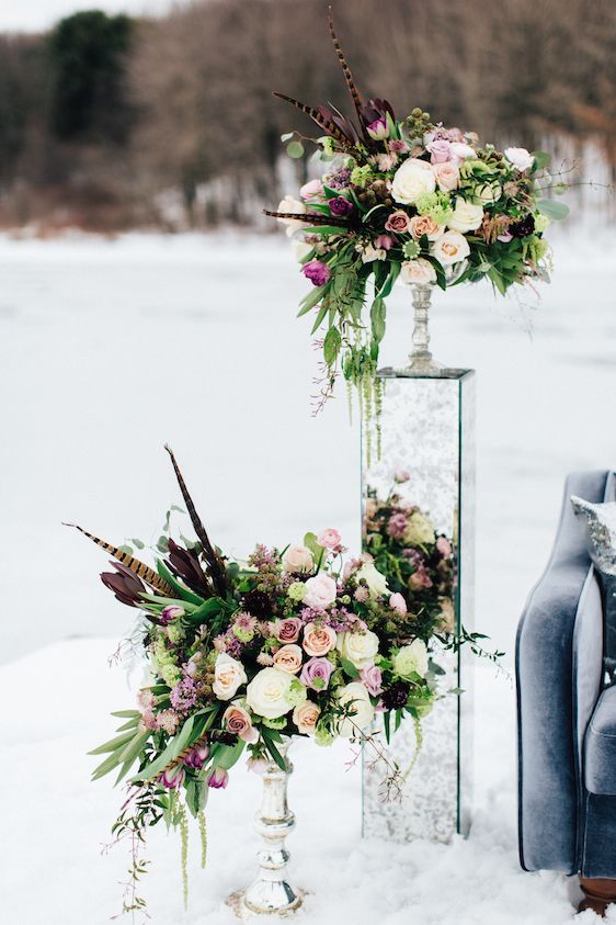  Snowy Bridals with Dusty Blues & Smoky Gray