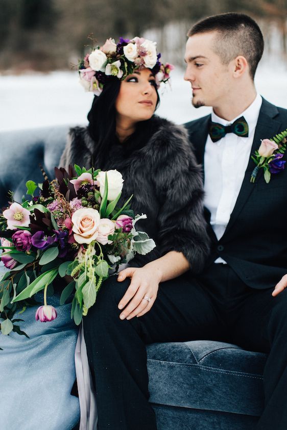  Snowy Bridals with Dusty Blues & Smoky Gray