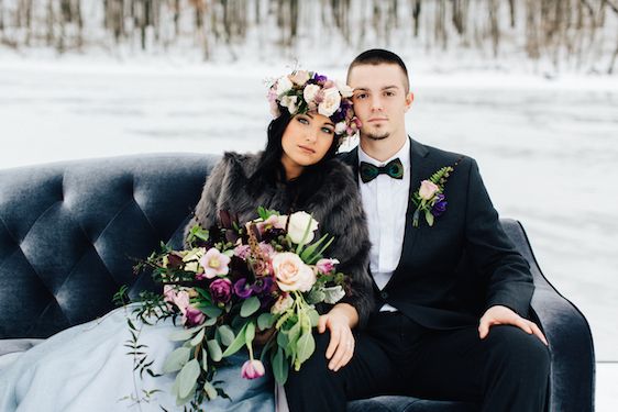  Snowy Bridals with Dusty Blues & Smoky Gray