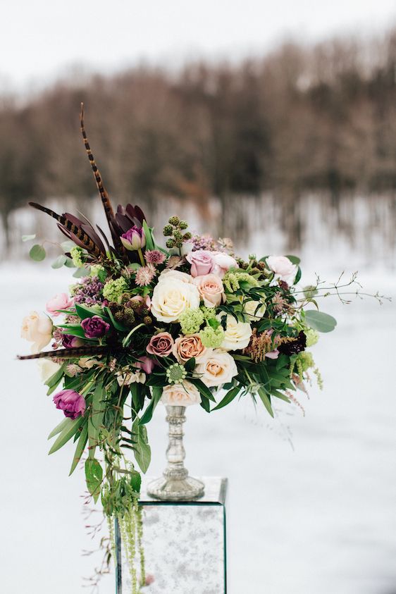  Snowy Bridals with Dusty Blues & Smoky Gray