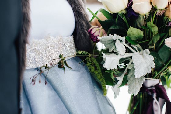  Snowy Bridals with Dusty Blues & Smoky Gray