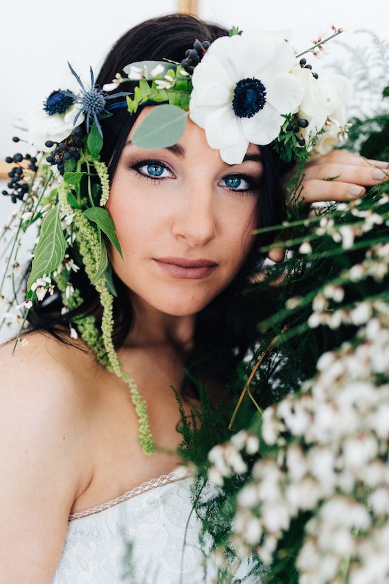  Snowy Bridals with Dusty Blues & Smoky Gray